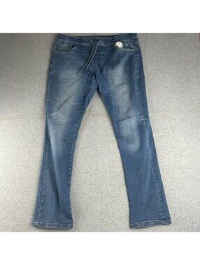 Steve's Jeans Men's Stretch Denim Skinny Leg Blue Jeans Size 36x31